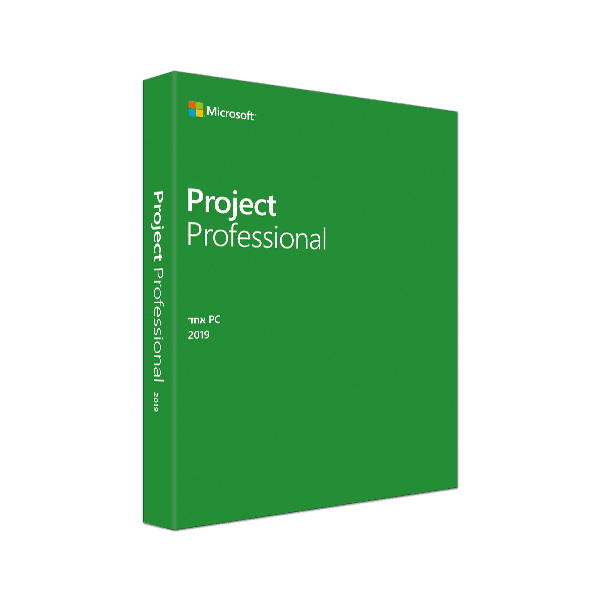 H30-05782 Project Pro 2019 Win Hebrew Medialess - FOR WIN 10 ONLY