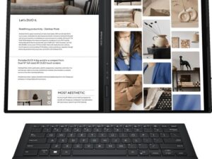 מחשב נייד כולל Stylus נרתיק ועט 3K OLED Touch INTEL ULTR 7 255H 32GB DDR5 1TB SSD Asus Zenbook Duo UX8406CA אסוס